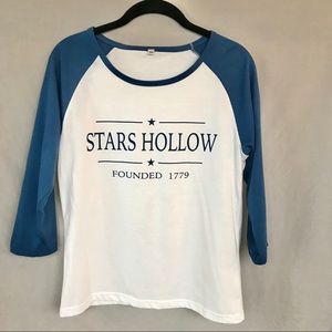 Gilmore Girls Stars Hollow NWOT 3/4 Sleeve Tee
